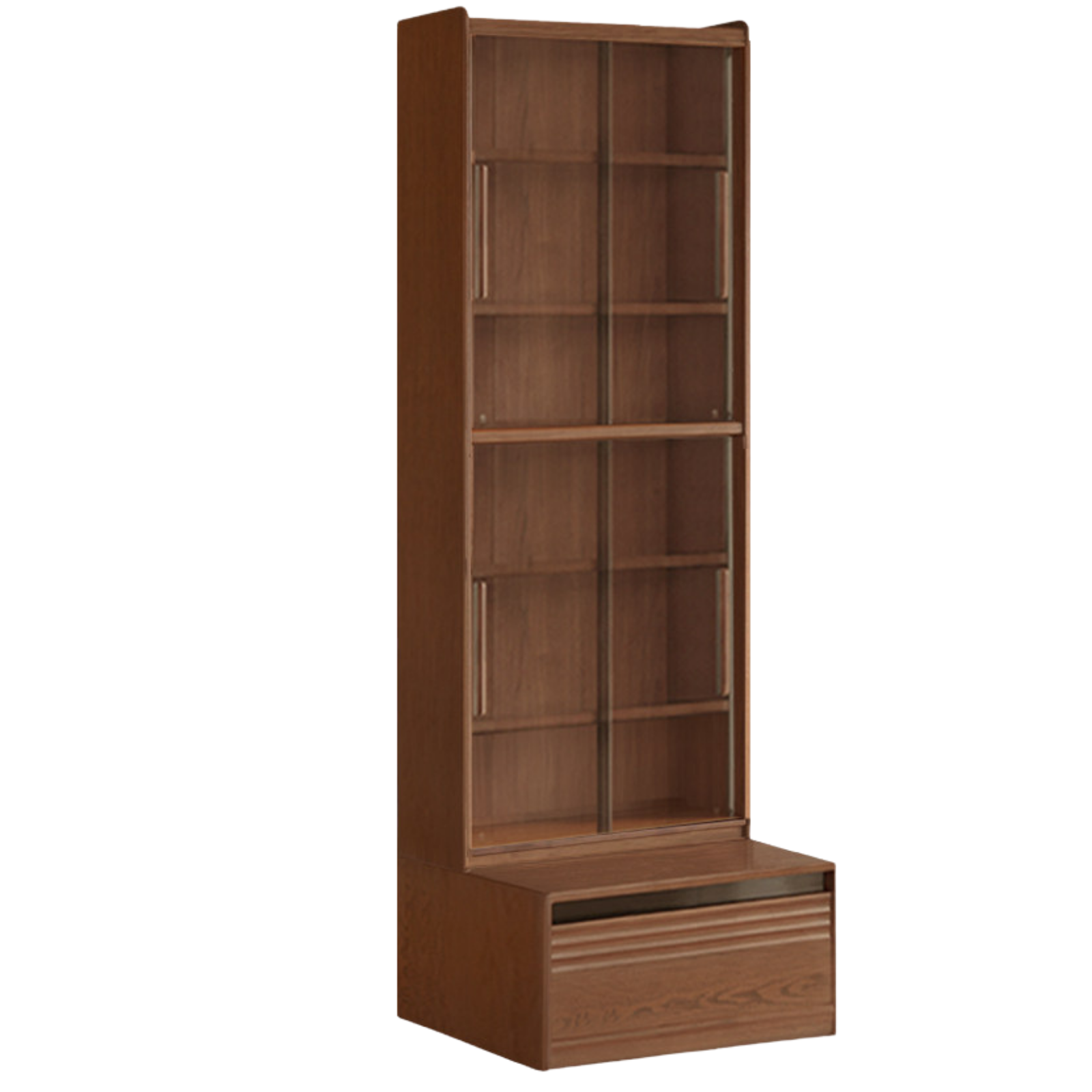 Black Walnut, Sandalwood, Oak, Ash Solid Wood Combination Bookcase with Floor Display and Luxury Storage
