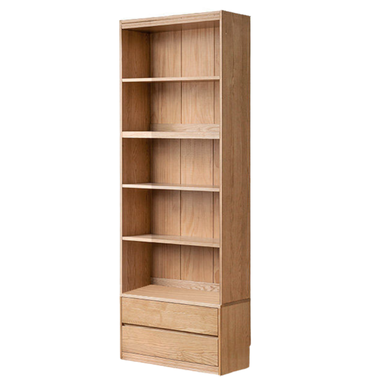 Ash, Oak Solid Wood Modern Combination Bookcase Integrated Card Seat