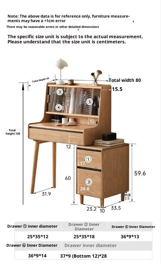 Ash Solid Wood Modern Dressing Table