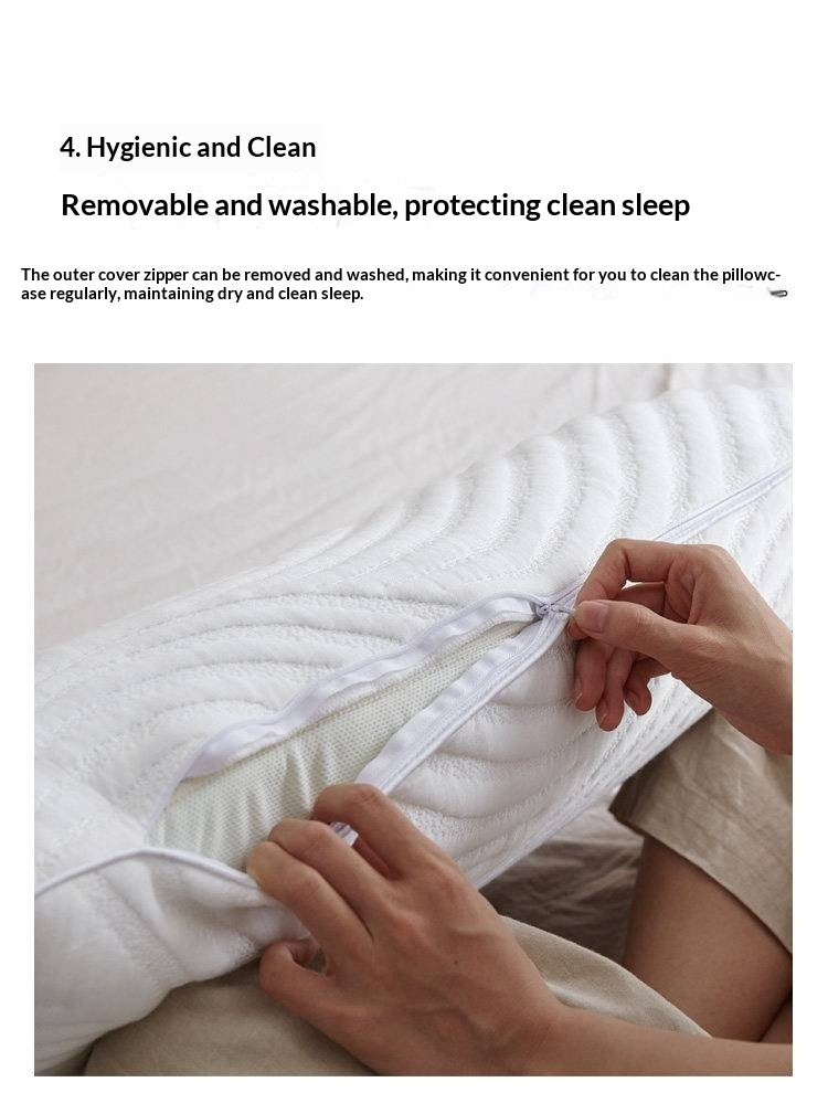 Natural Latex Sleep Pillow with Neck Support Design