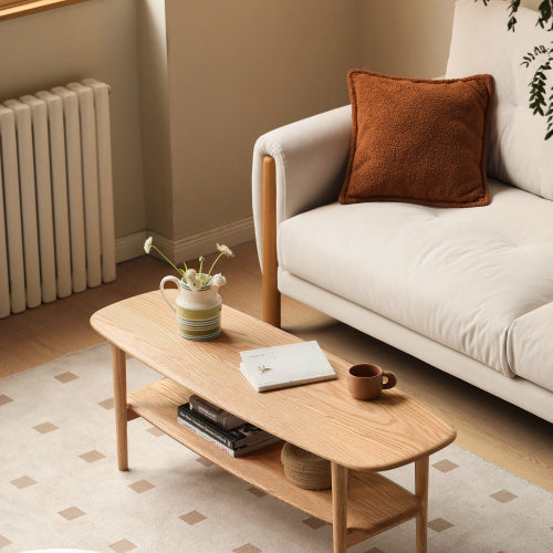 Oak Solid Wood Modern Coffee Table