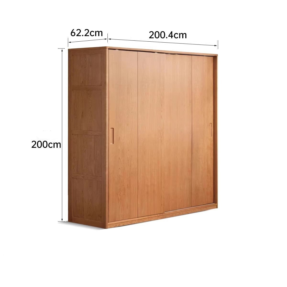 Cherry Wood Sliding Door Wardrobe.