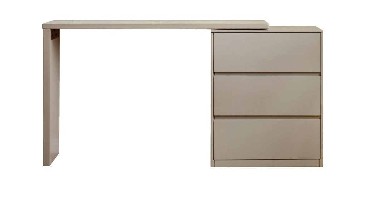 Poplar, Oak Solid Wood Telescopic Dressing Table Three Drawers.