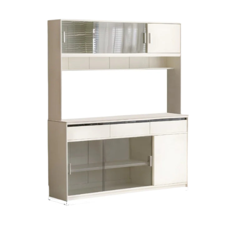 Solid Rubberwood Cream Style Rock Board Sideboard.