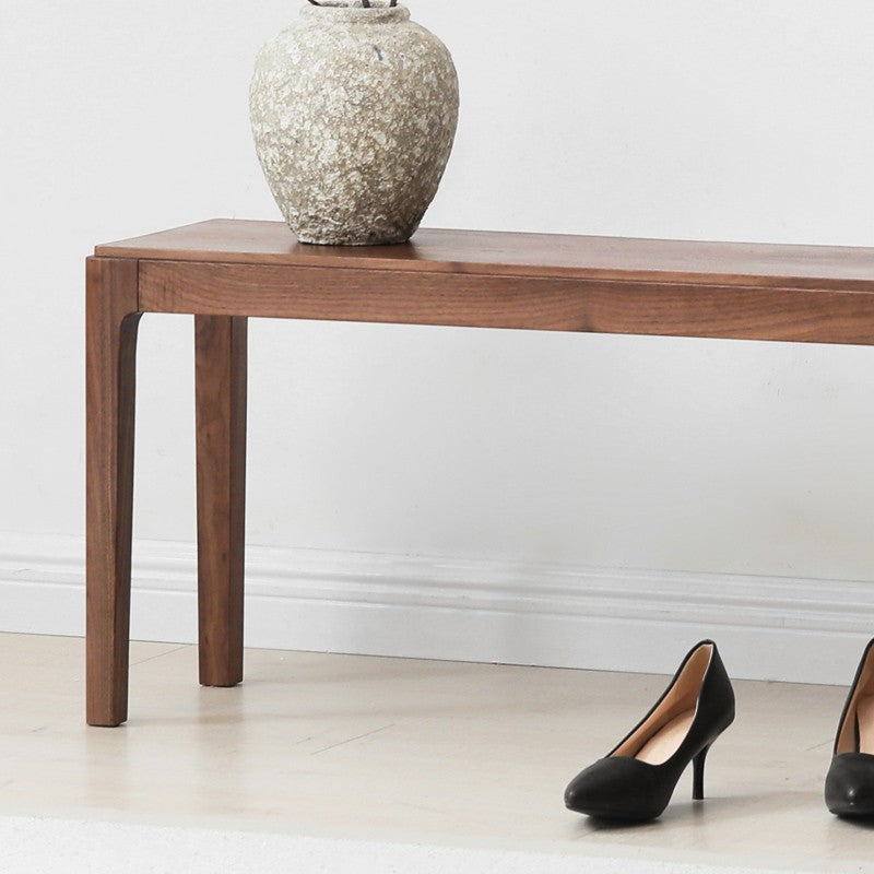 Black Walnut Solid Wood Nordic Long Bench