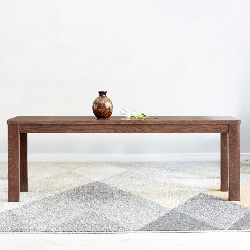 Black Walnut, Oak, Sandalwood Solid Wood, Solid RubberWood Nordic Long Bench