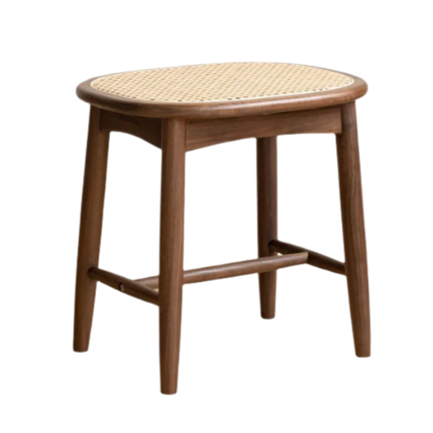 Black Walnut, Oak Solid Wood Modern Makeup Stool