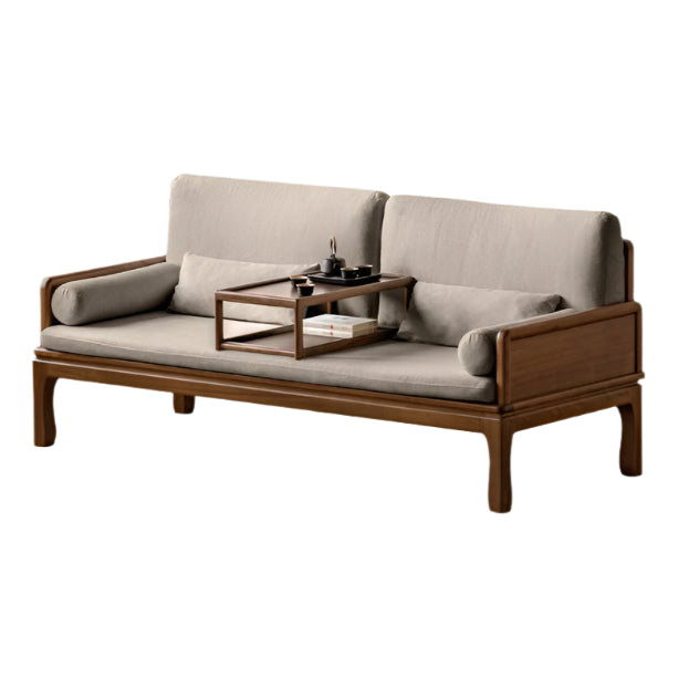 Black Walnut, Oak Solid Wood Dual Use Sofa,