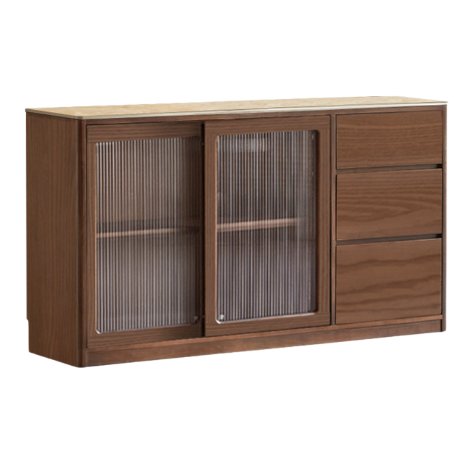 Sandalwood, Ash, White Ash Solid Wood Rock Board Modern Sideboard