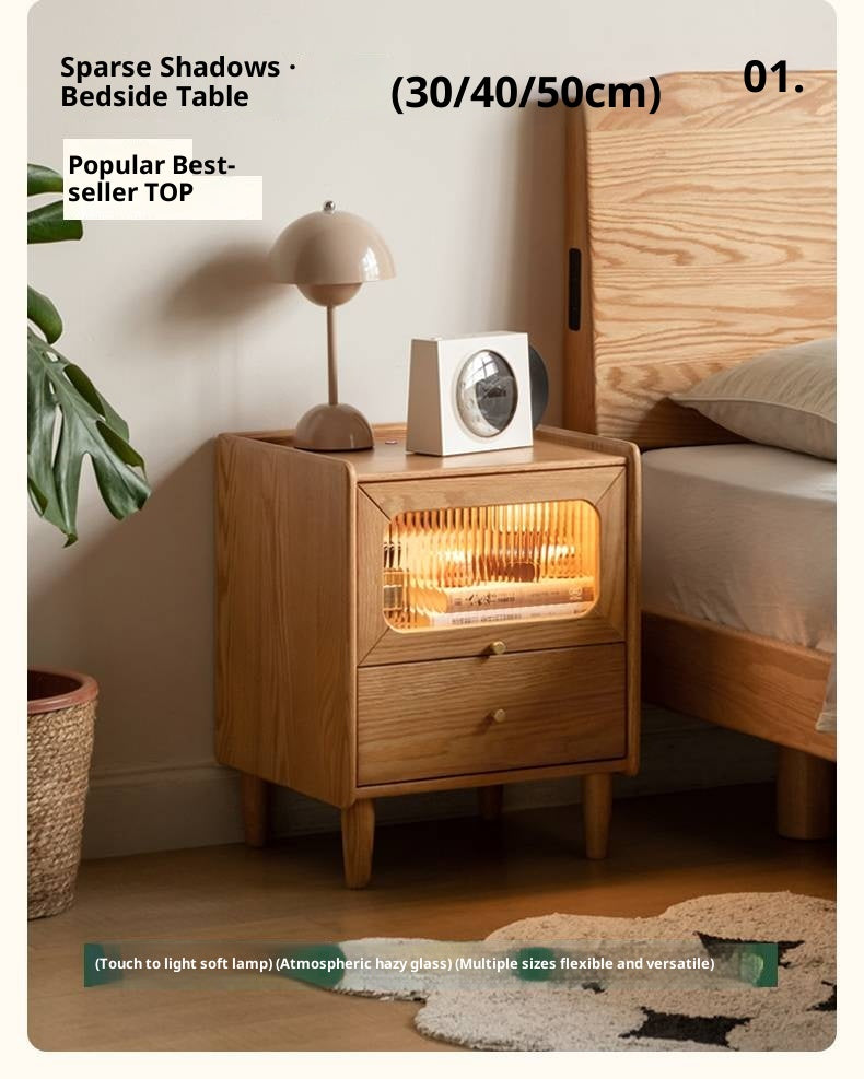 Oak, Ash, Beech Solid Wood Modern Simple Nightstand