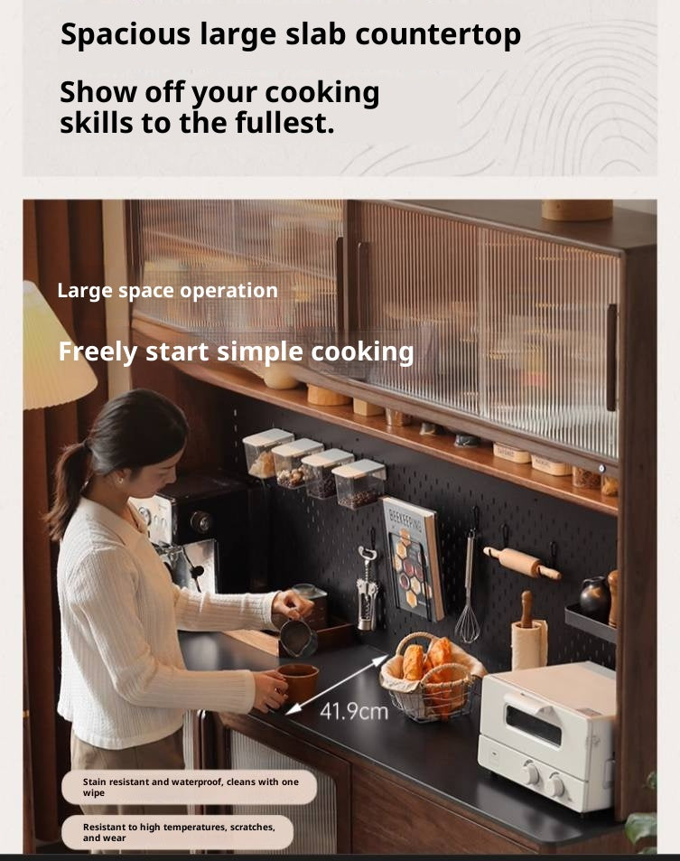 Sandalwood, Ash, White Ash Solid Wood Rock Board Modern Sideboard