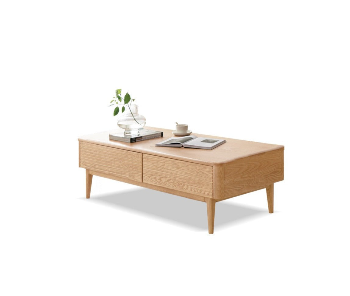 Ash solid wood slate coffee table "
