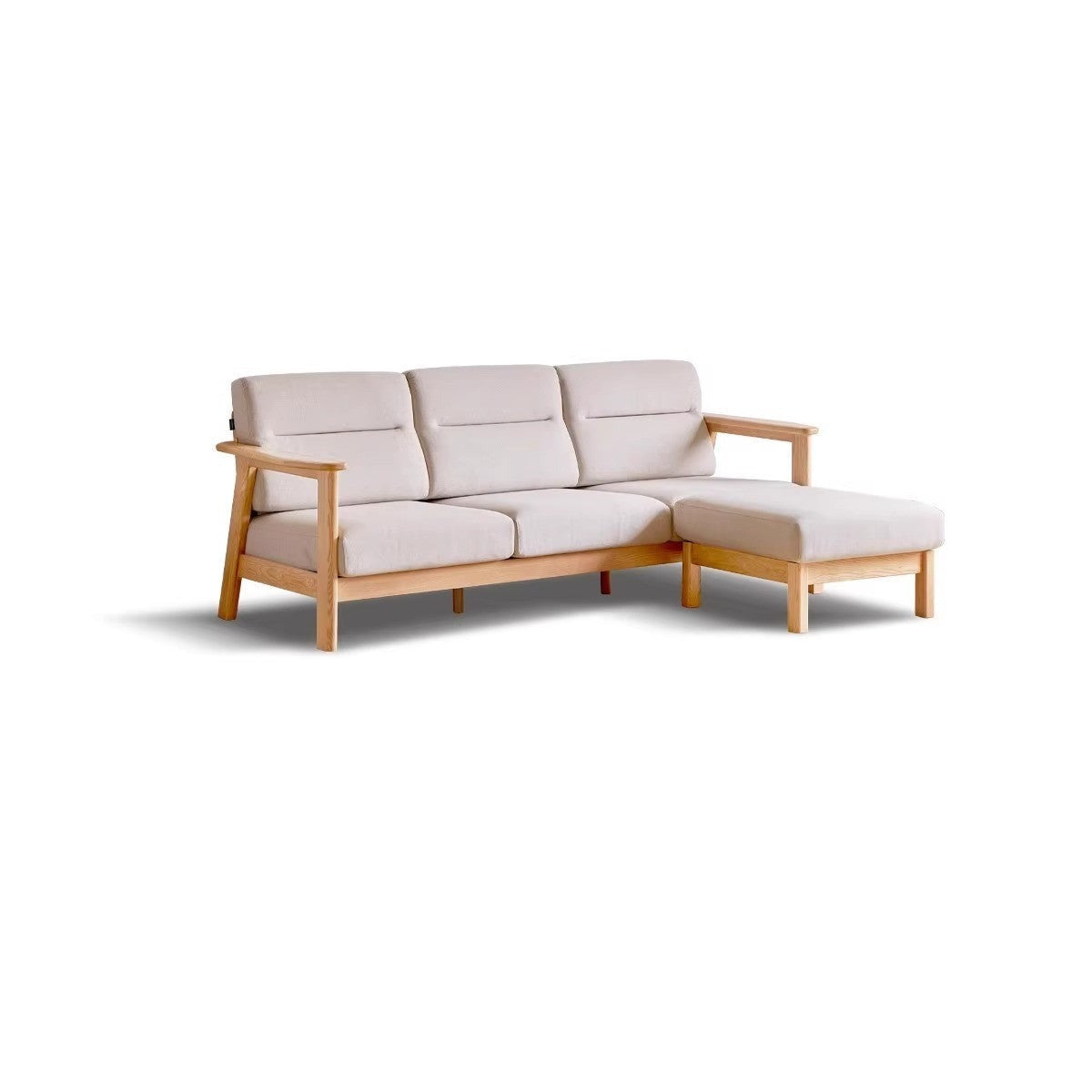 Ash Solid Wood Modern Sofa.