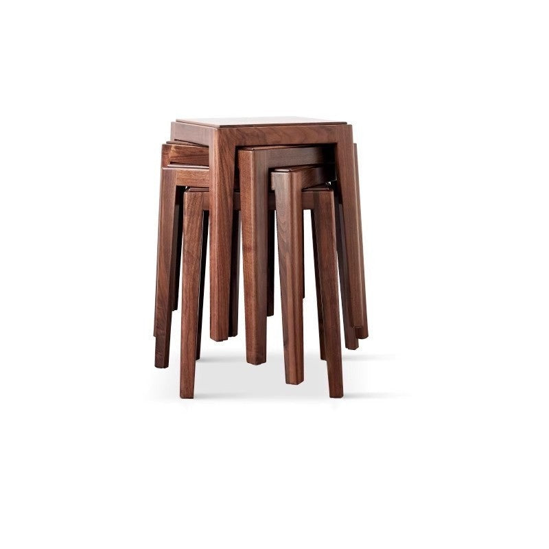 Black Walnut, Oak Solid Wood Foldable Modern Stool