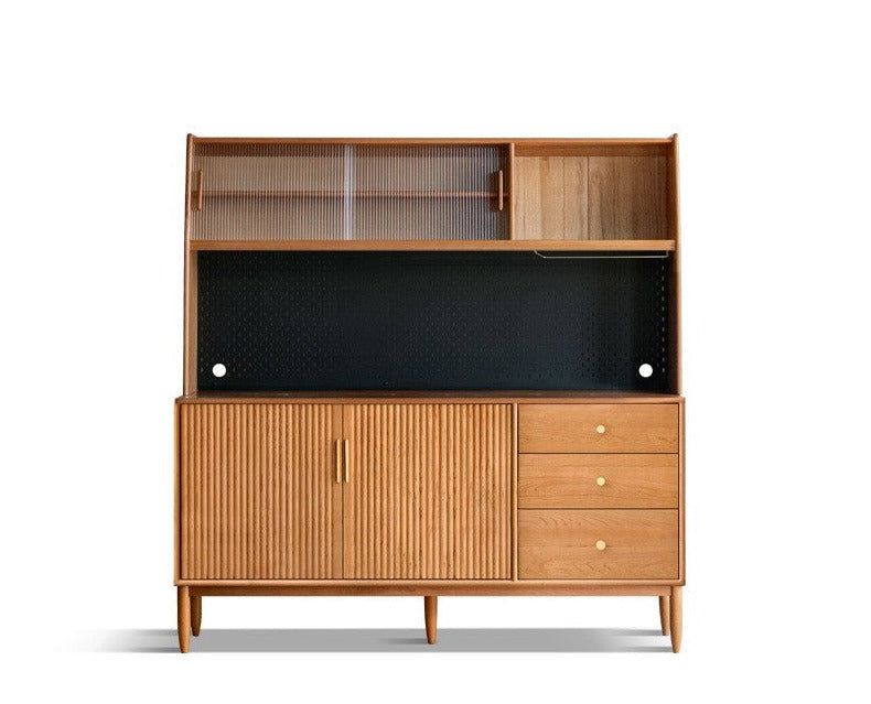 Cherry Solid Wood Sideboard High Cabinet Multi-Functional Buffet