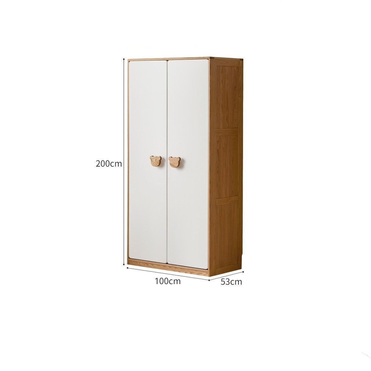 Oak Solid Wood Children's Wardrobe Combination