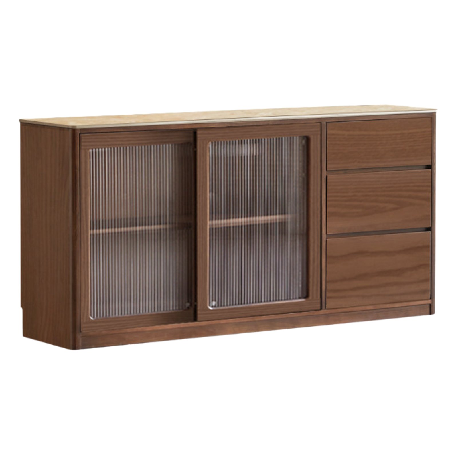 Sandalwood, Ash, White Ash Solid Wood Rock Board Modern Sideboard