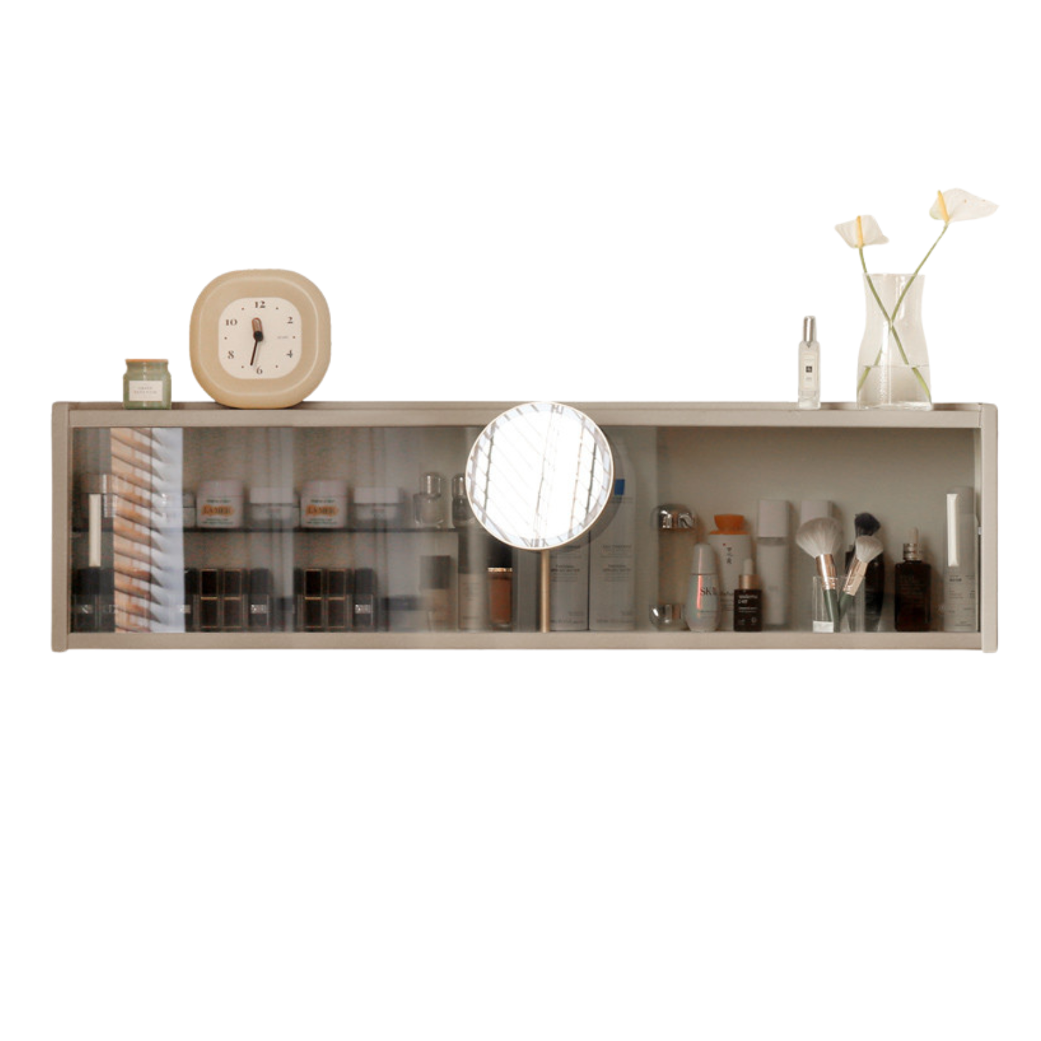 Poplar Solid Wood Cream Style Telescopic Dressing Table.