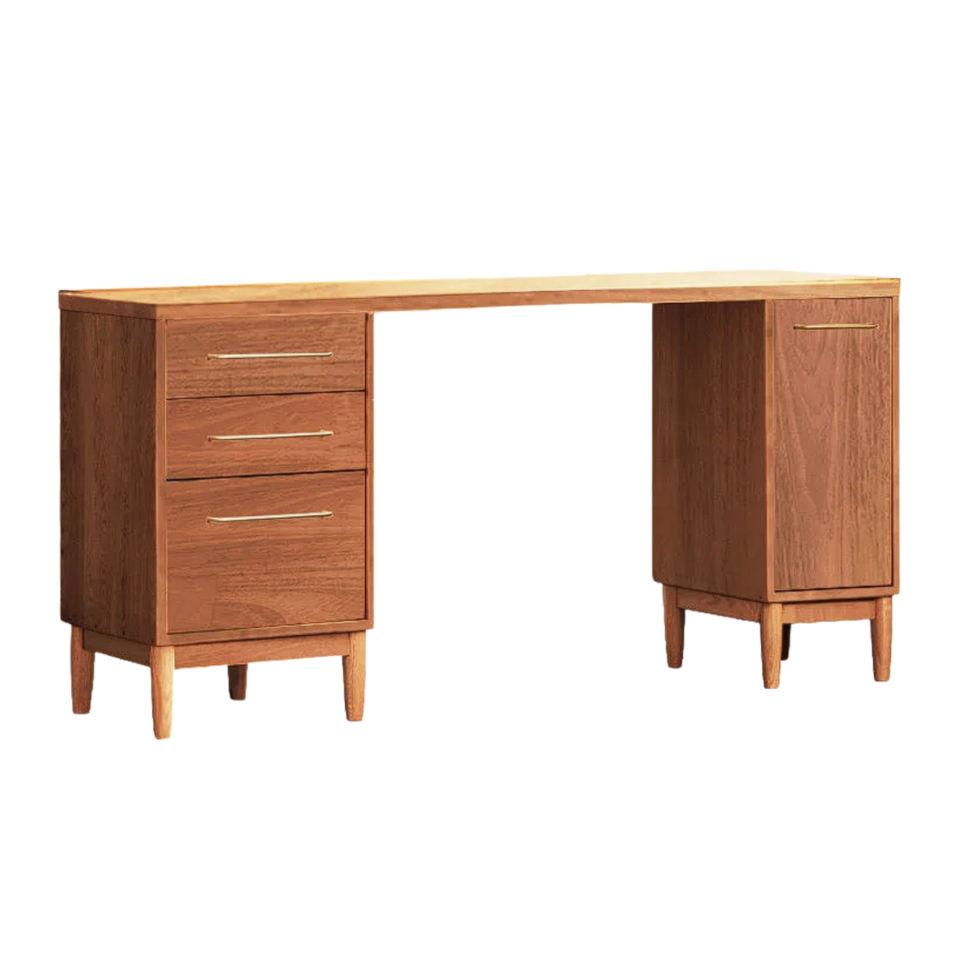 Cherry, Oak Solid Wood, Solid RubberWood Japanese Style Buffet Cabinet