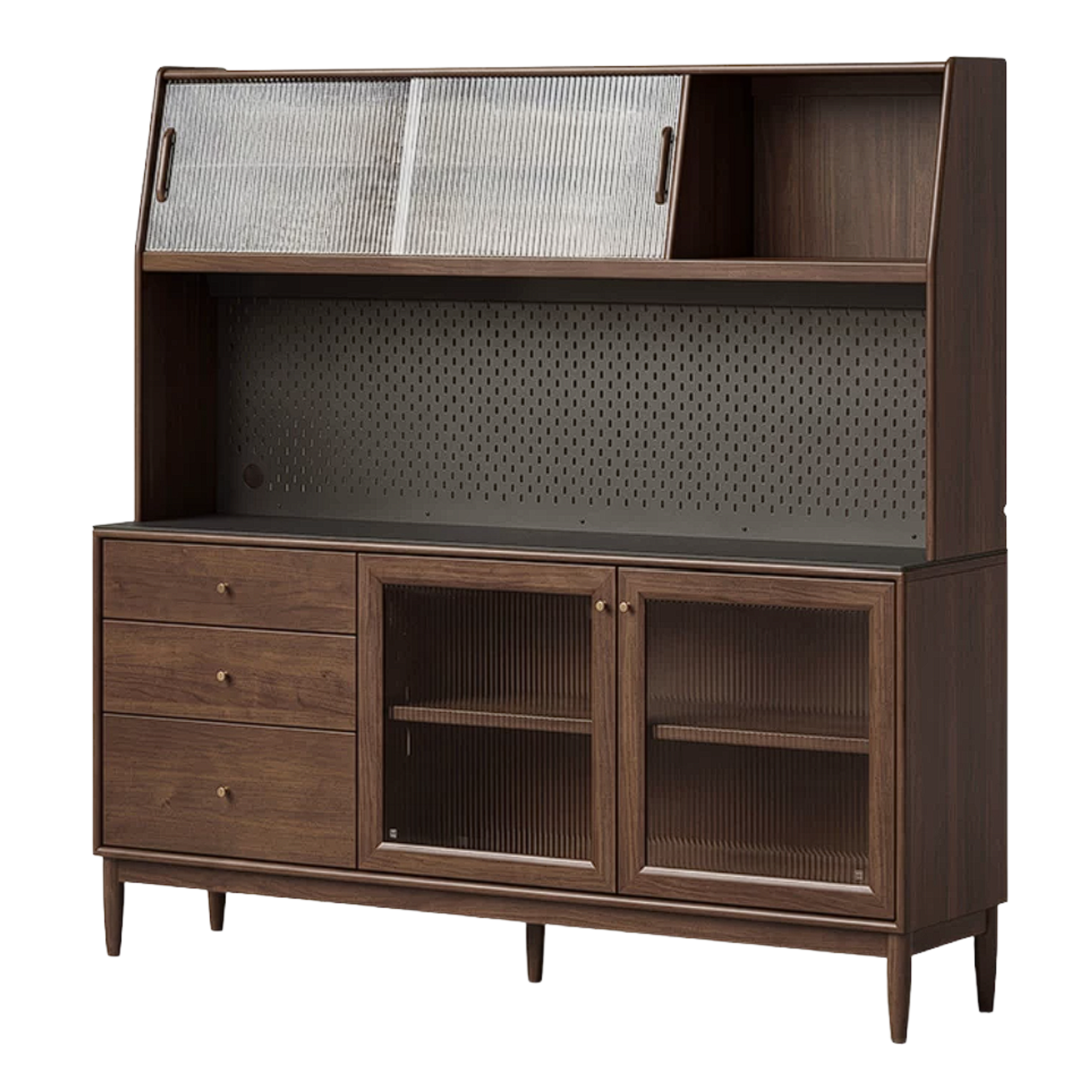 Black Walnut, South American Walnut, Catalpa, Golden Pear Solid Wood Sideboard, Buffet Cabinet