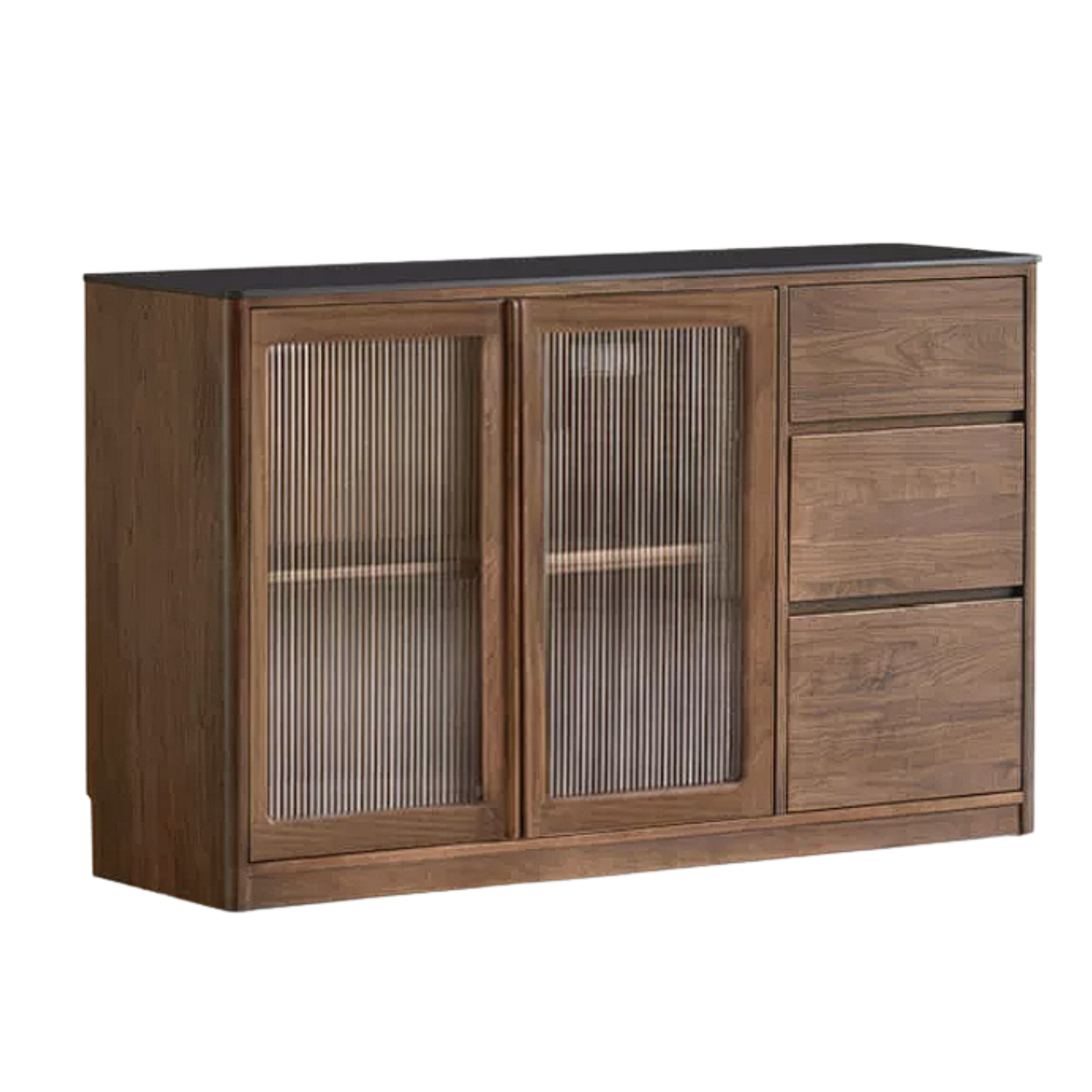 Black Walnut Solid Wood Sideboard Hole Storage