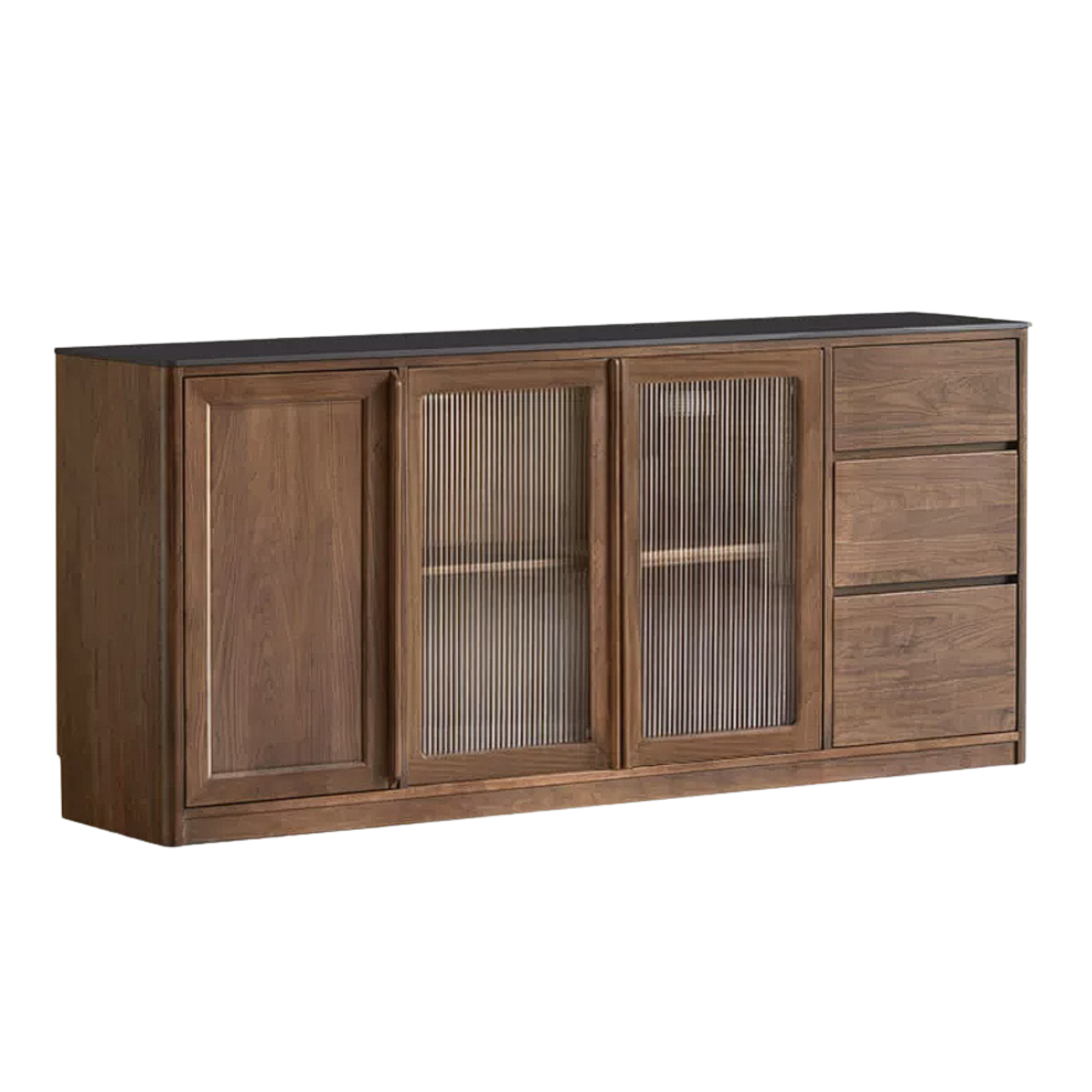 Black Walnut Solid Wood Sideboard Hole Storage
