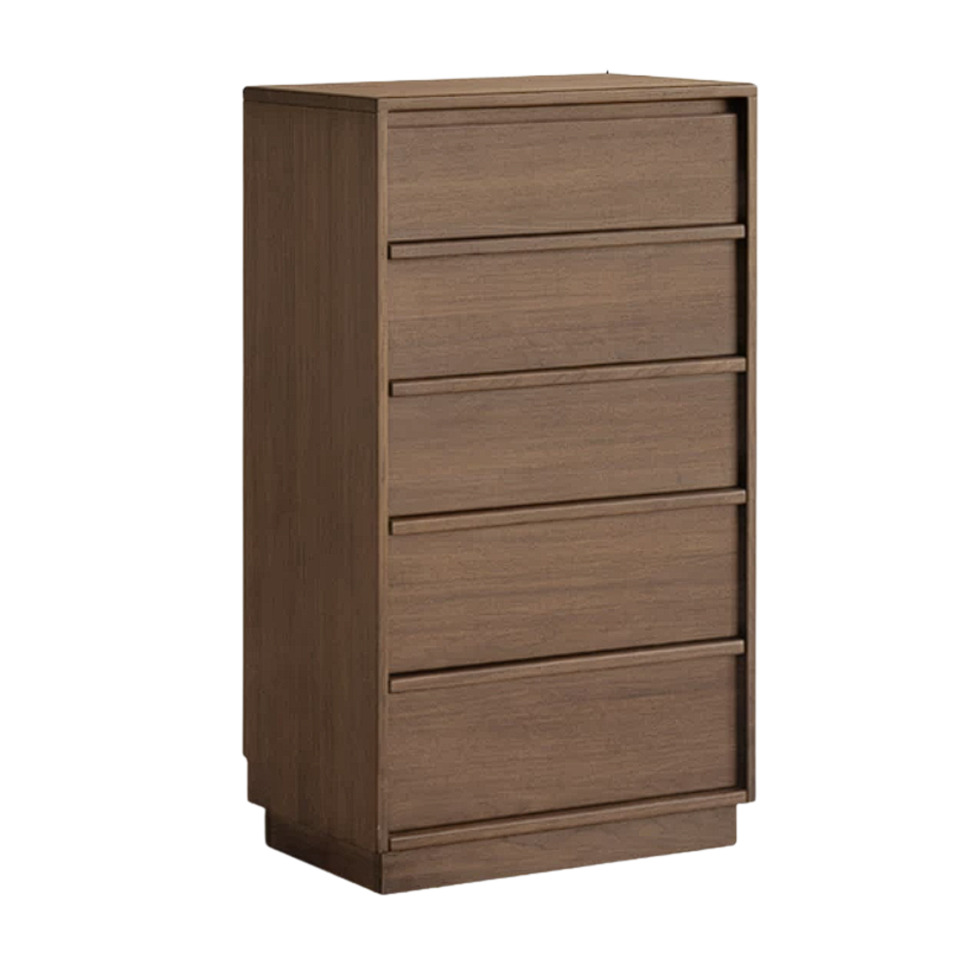 Black Walnut, Sandalwood, Oak Solid Wood Skeleton Line Chest of Drawers