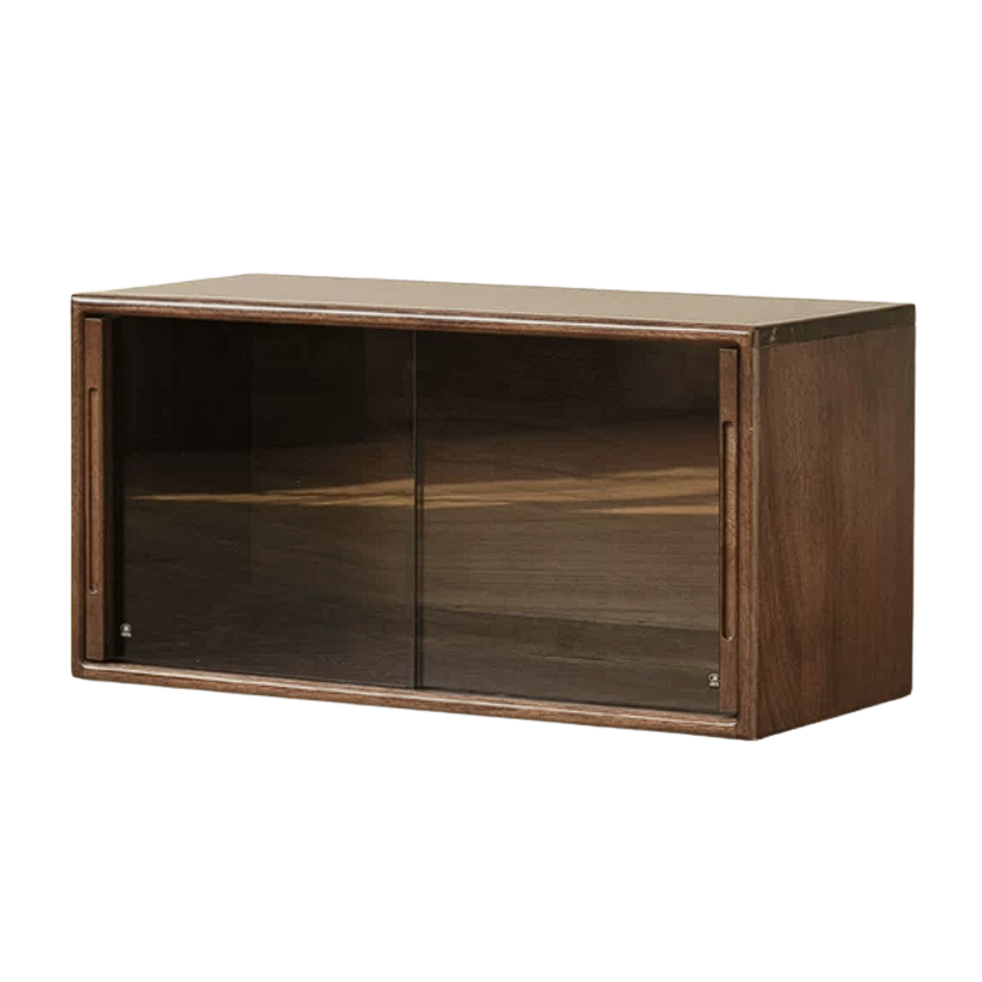 Black Walnut Solid Wood Cabinet, Shelf Layer, Accessory Set – Slate Lazy Susan Turntable, Stainless Steel Hooks, and Bookcase Mat
