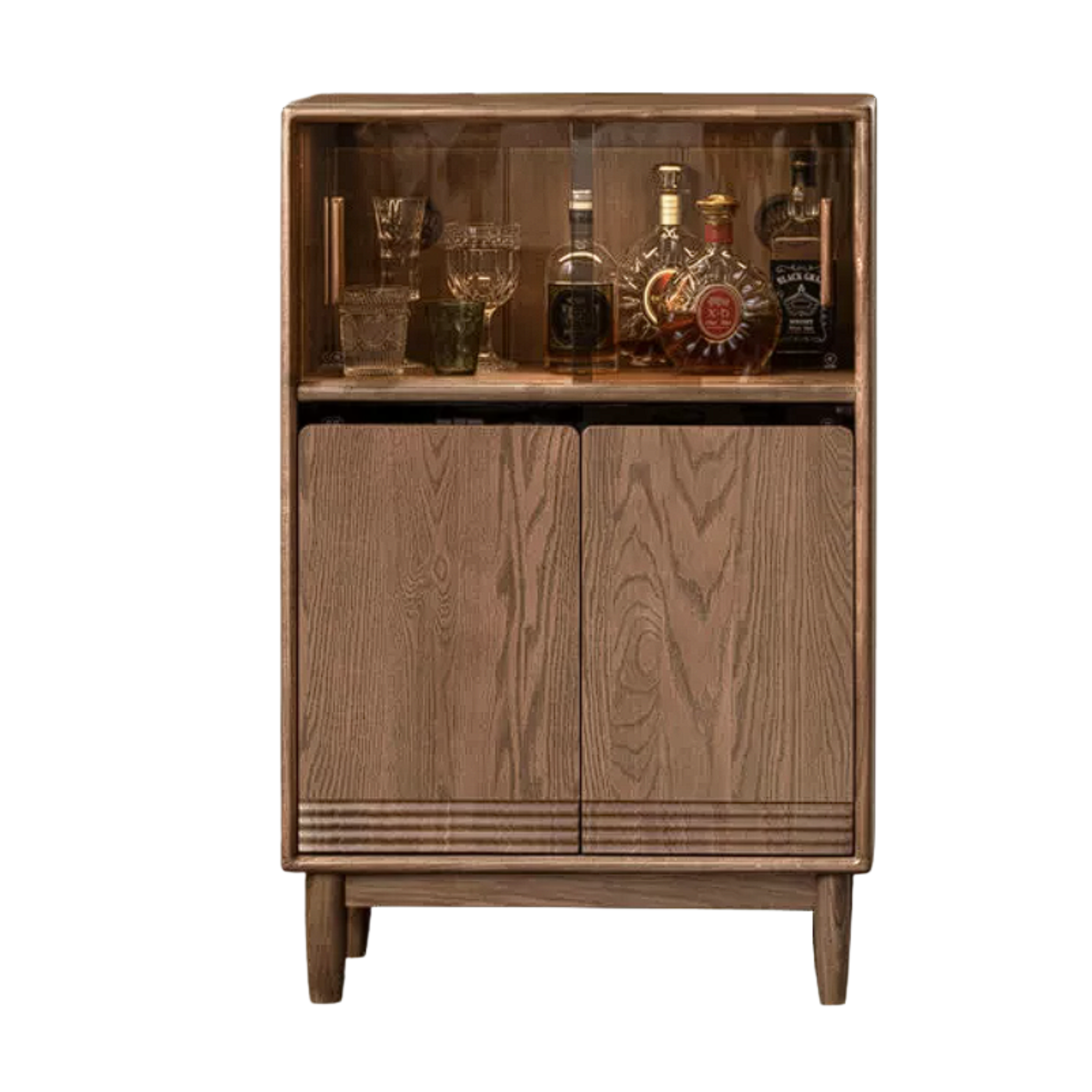 Black Walnut, Oak, Golden Pearwood, Cherry, Ash Solid Wood Modern Side Cabinet