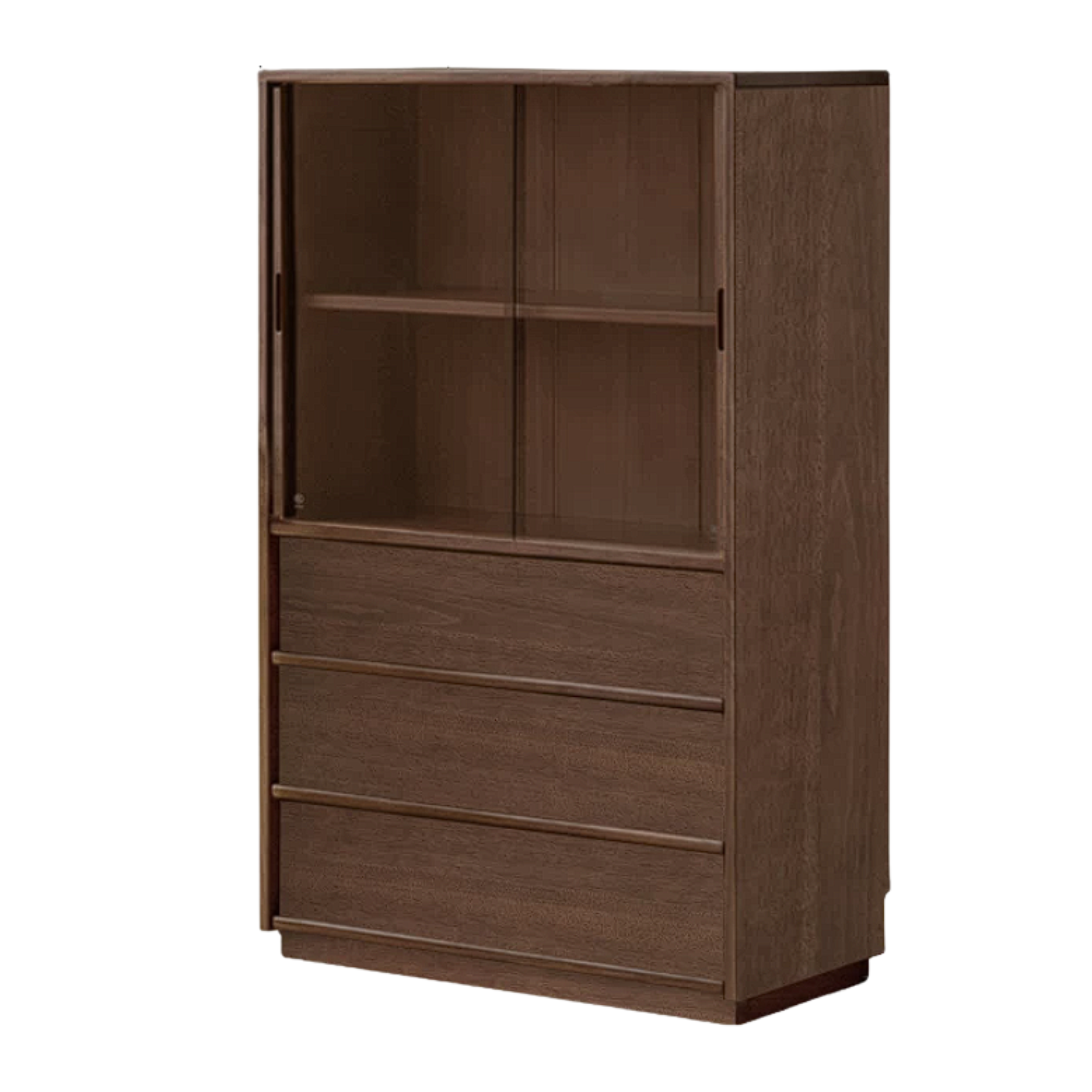 Oak, White oak, Black Walnut Solid Wood Wabi-Sabi Style Floor Side Cabinet