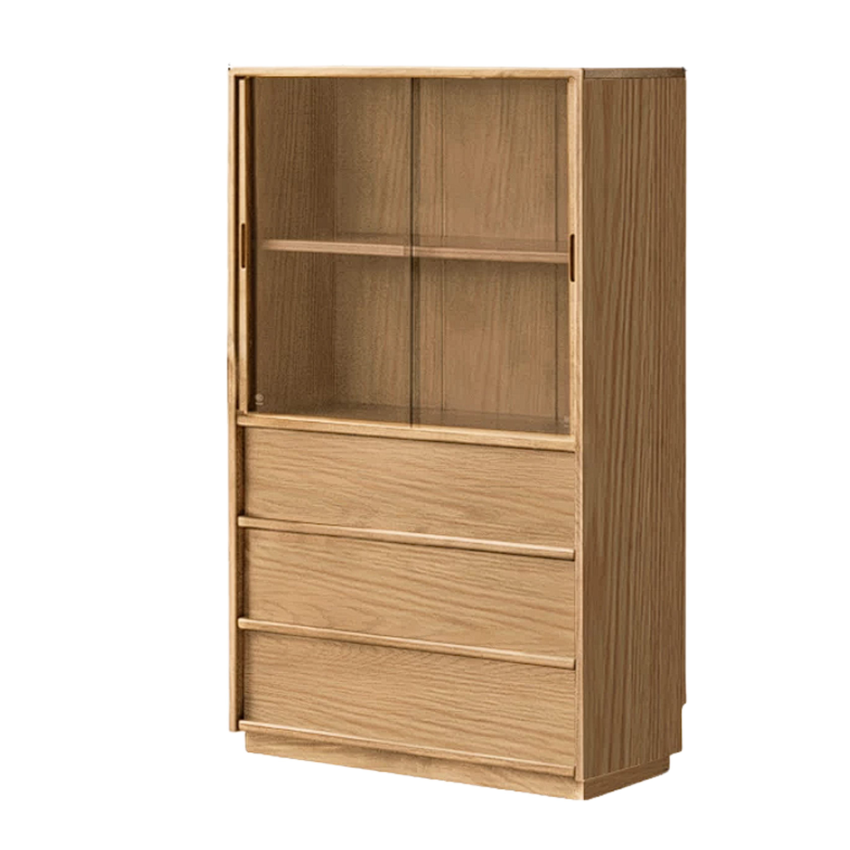 Oak, White oak, Black Walnut Solid Wood Wabi-Sabi Style Floor Side Cabinet