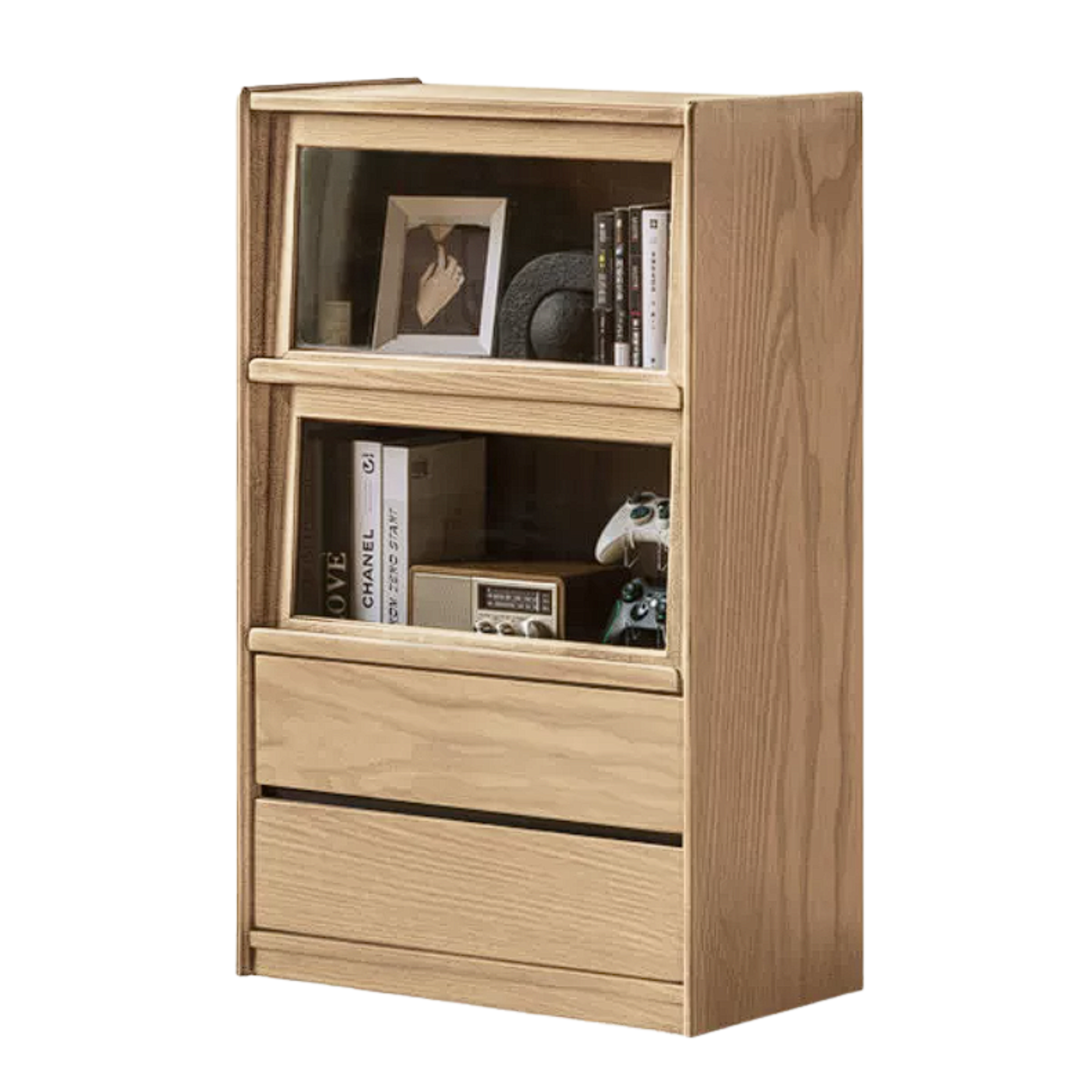 Black Walnut, Solid Longan Hardwood, Ash, White Ash Solid Wood Modern Style Side Cabinet