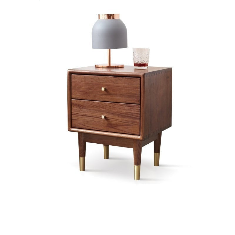 Black Walnut Solid Wood Nightstand.