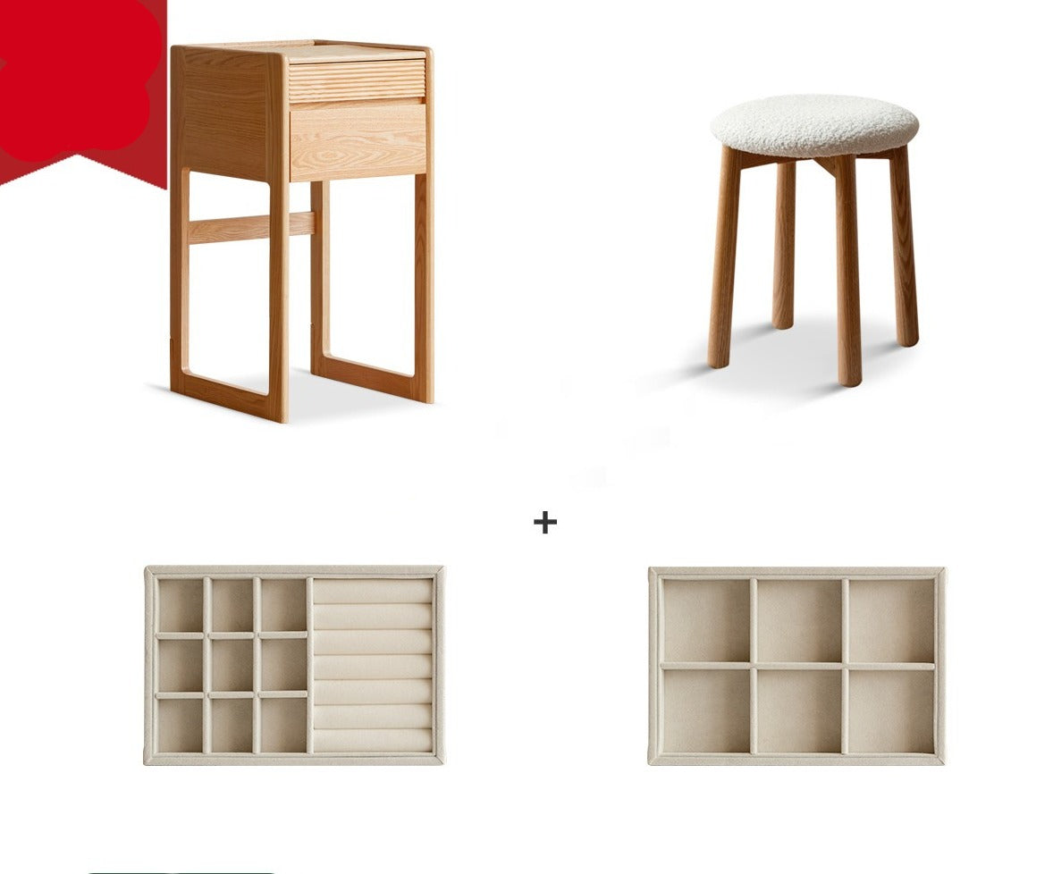 Oak Dressing Table Multifunctional Bedside Table"