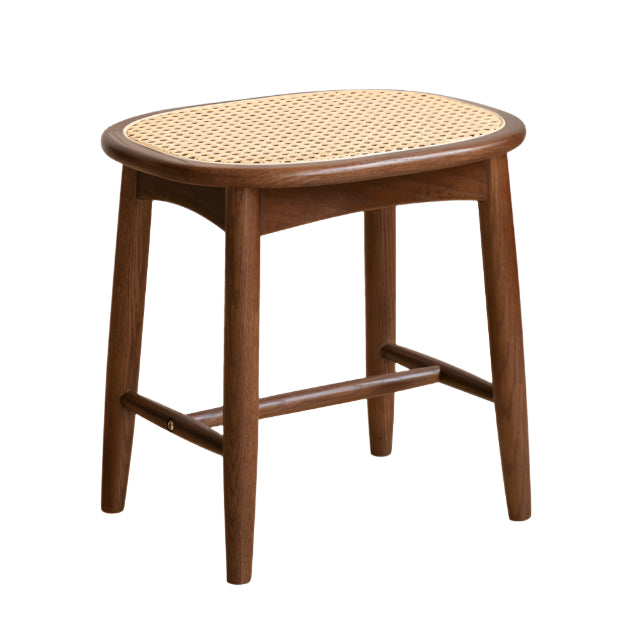 Black Walnut, Oak Solid Wood Modern Makeup Stool