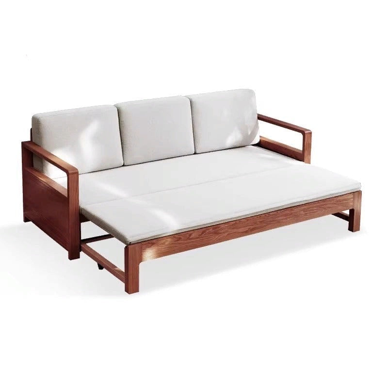 Oak, Ash Solid Woof Folding Storage Sofa Bed.