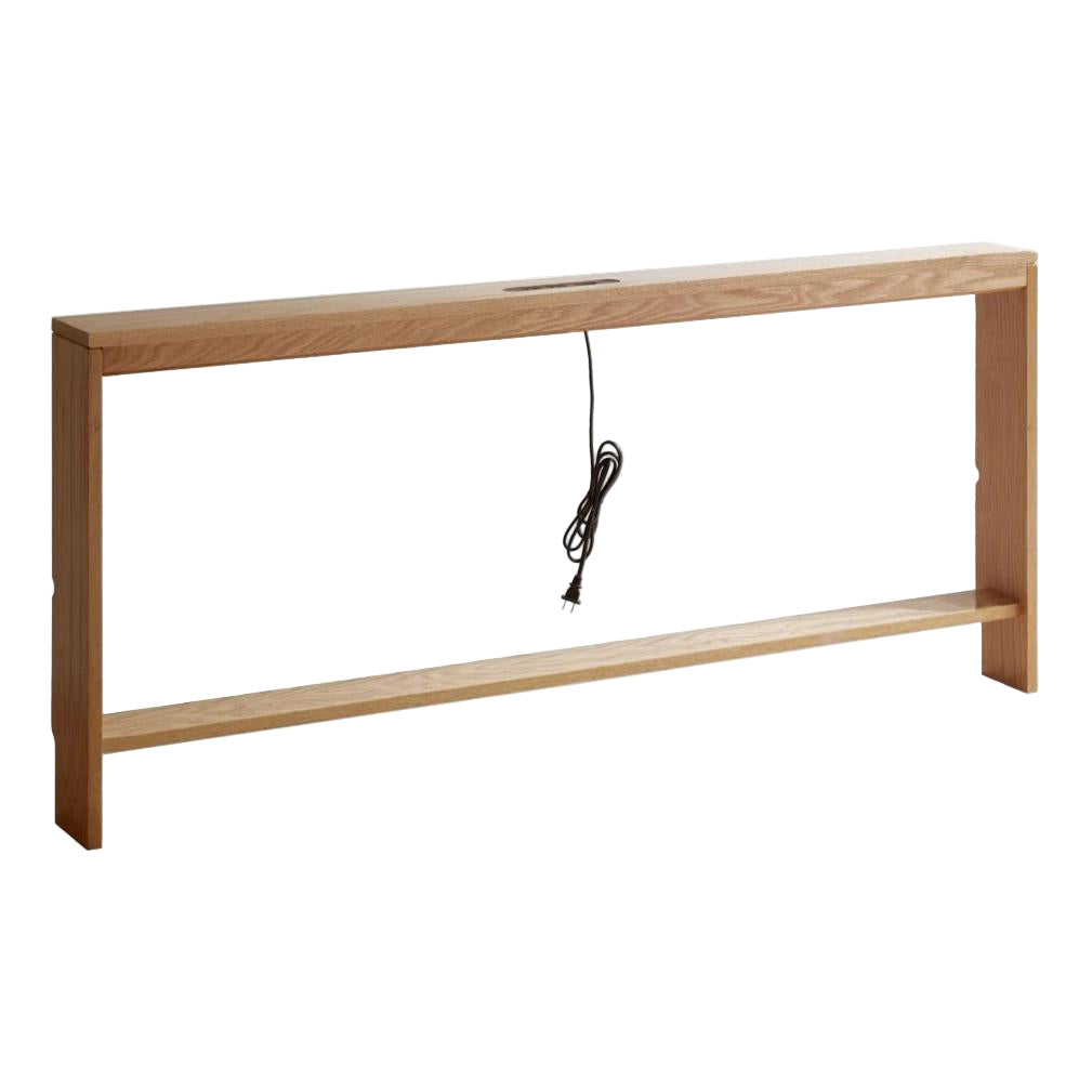 Oak Solid Wood Sofa Rear Storage Modern Wall Shelf
