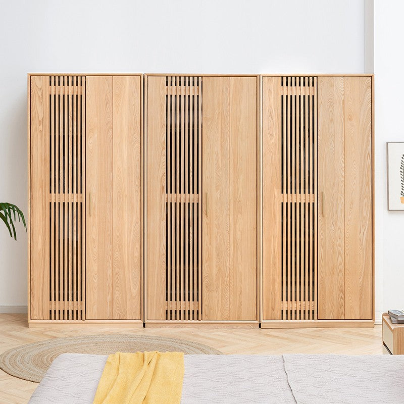 Ash Solid Wood Modern Wardrobe.