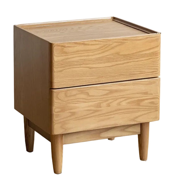 Oak Solid Wood White Wax Small Nightstand