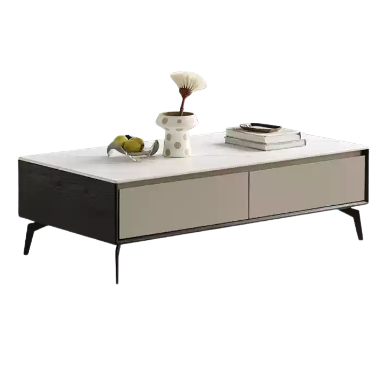 Oak Solid Wood Coffee Table Rock Slab