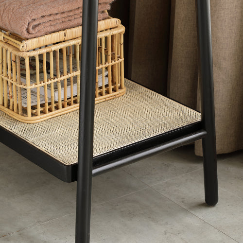 Oak Solid Wood black Сlothes Hanger Rack