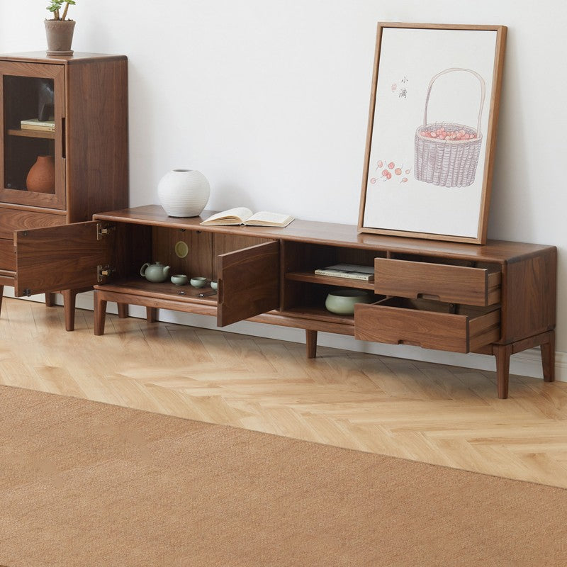 Ash, Black Walnut Solid Wood Modern Simple TV Cabinet