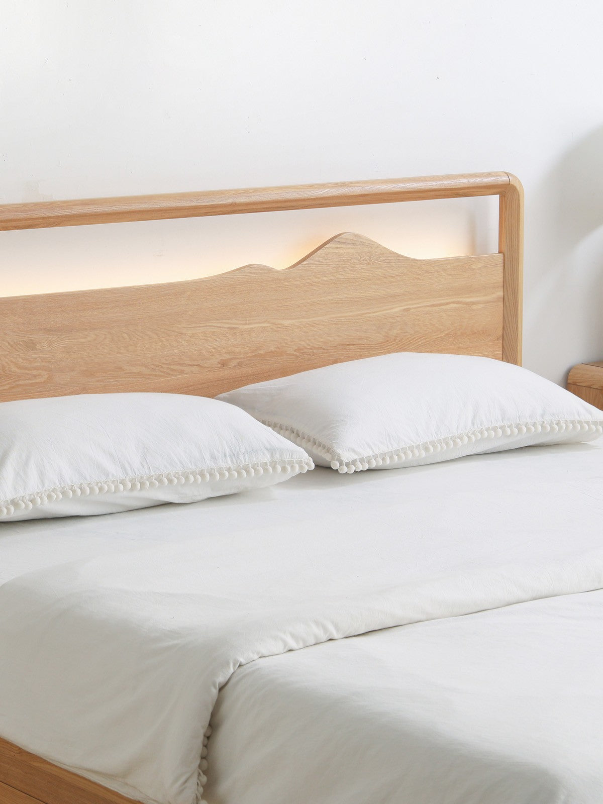 Ash Solid Wood Box Bed Modern Simple