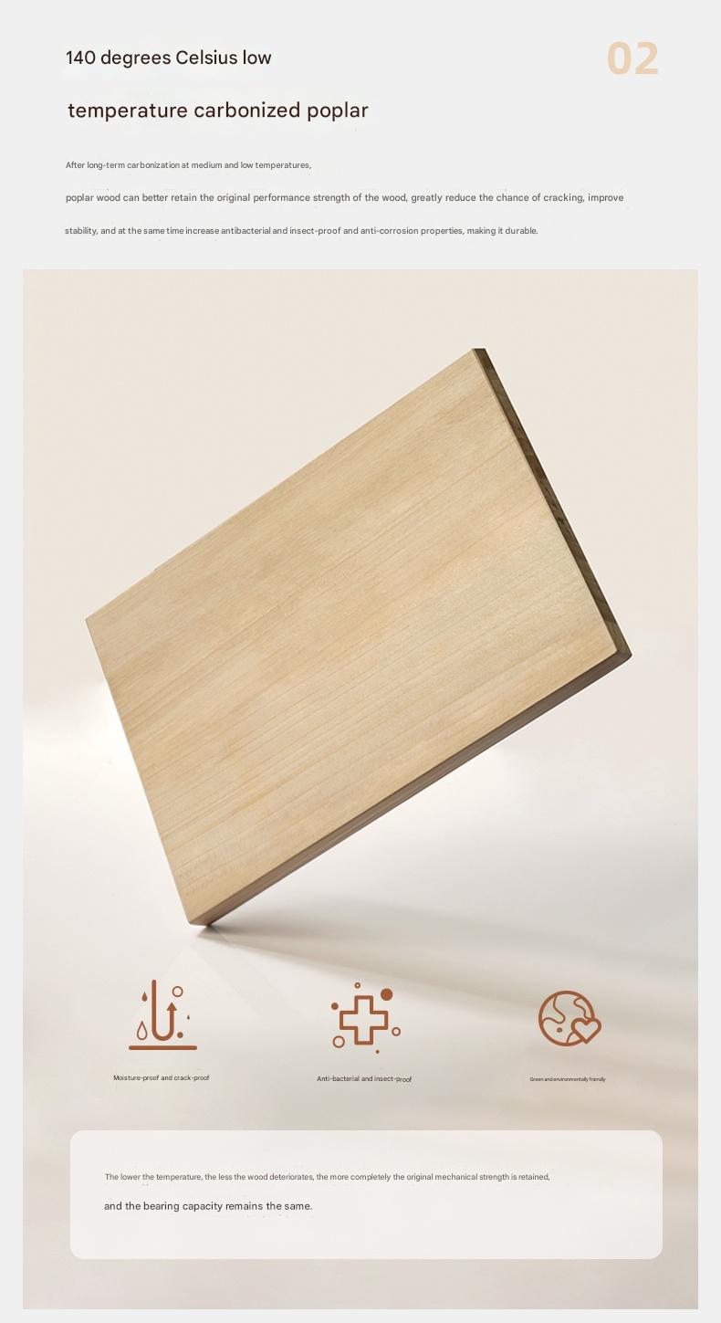 Oak Solid Wood Modern Drawer Cabinet.