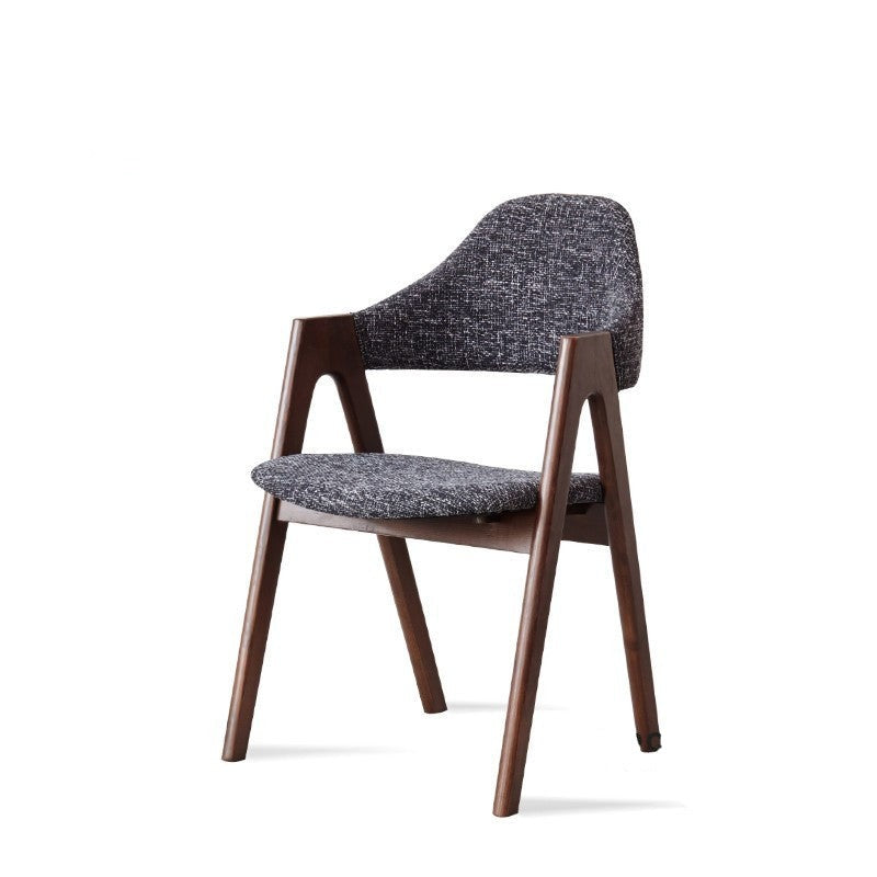 Black walnut, Ash, Oak Solid Wood Chair with soft fabric/leather back*