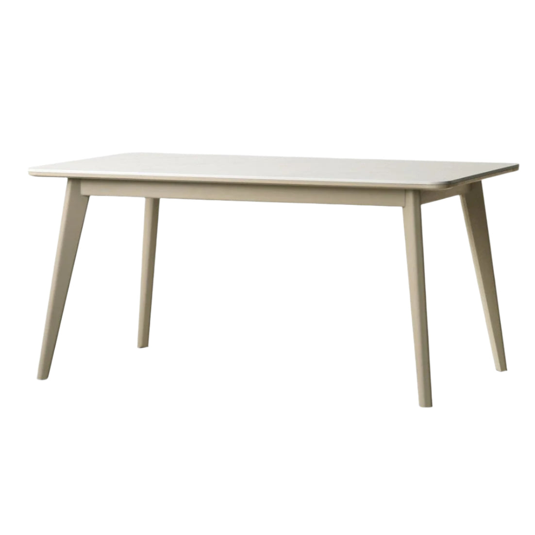 Poplar Solid Wood Modern Rock Plate Dining Table