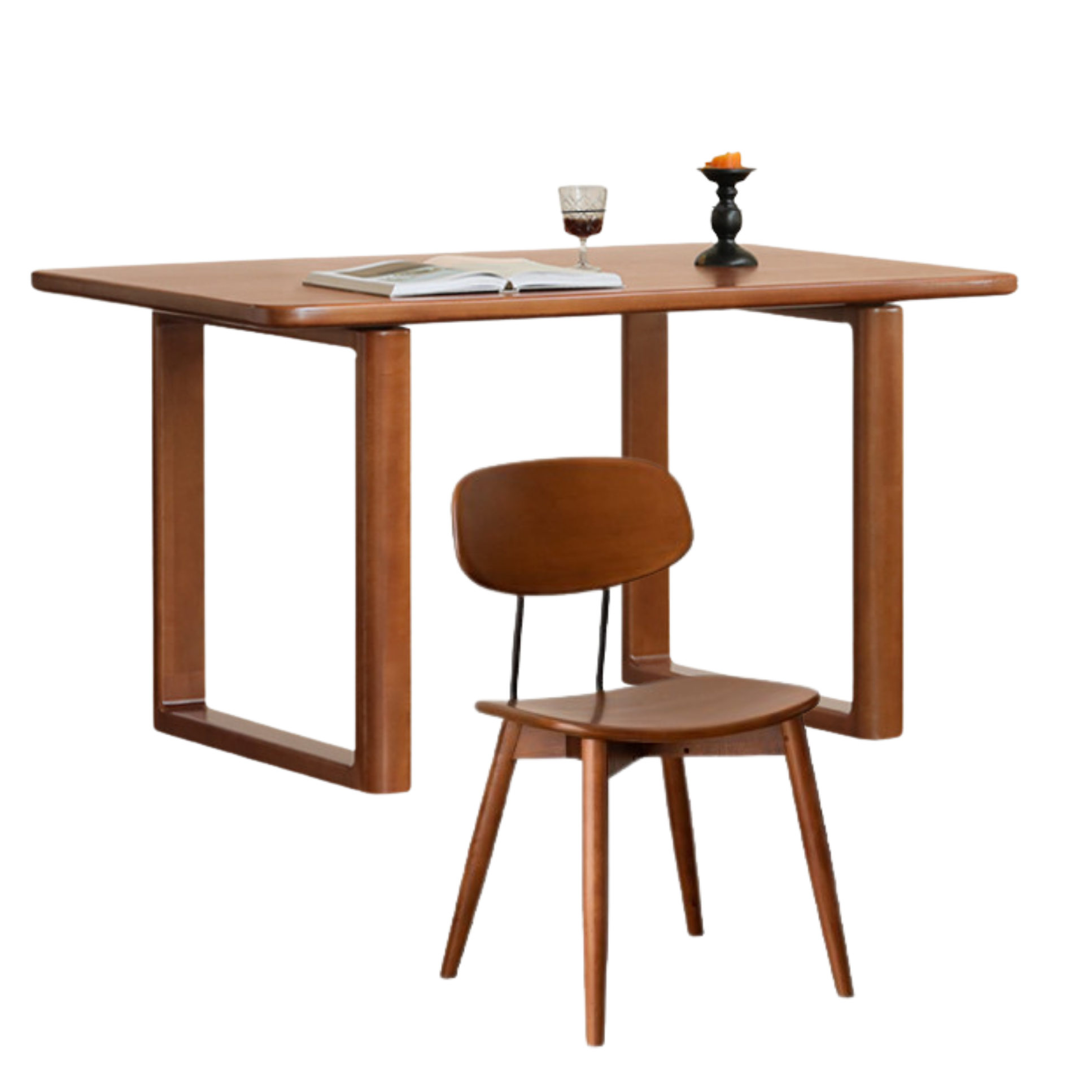 Poplar Solid Wood Medieval Style Large Plate Dining Table