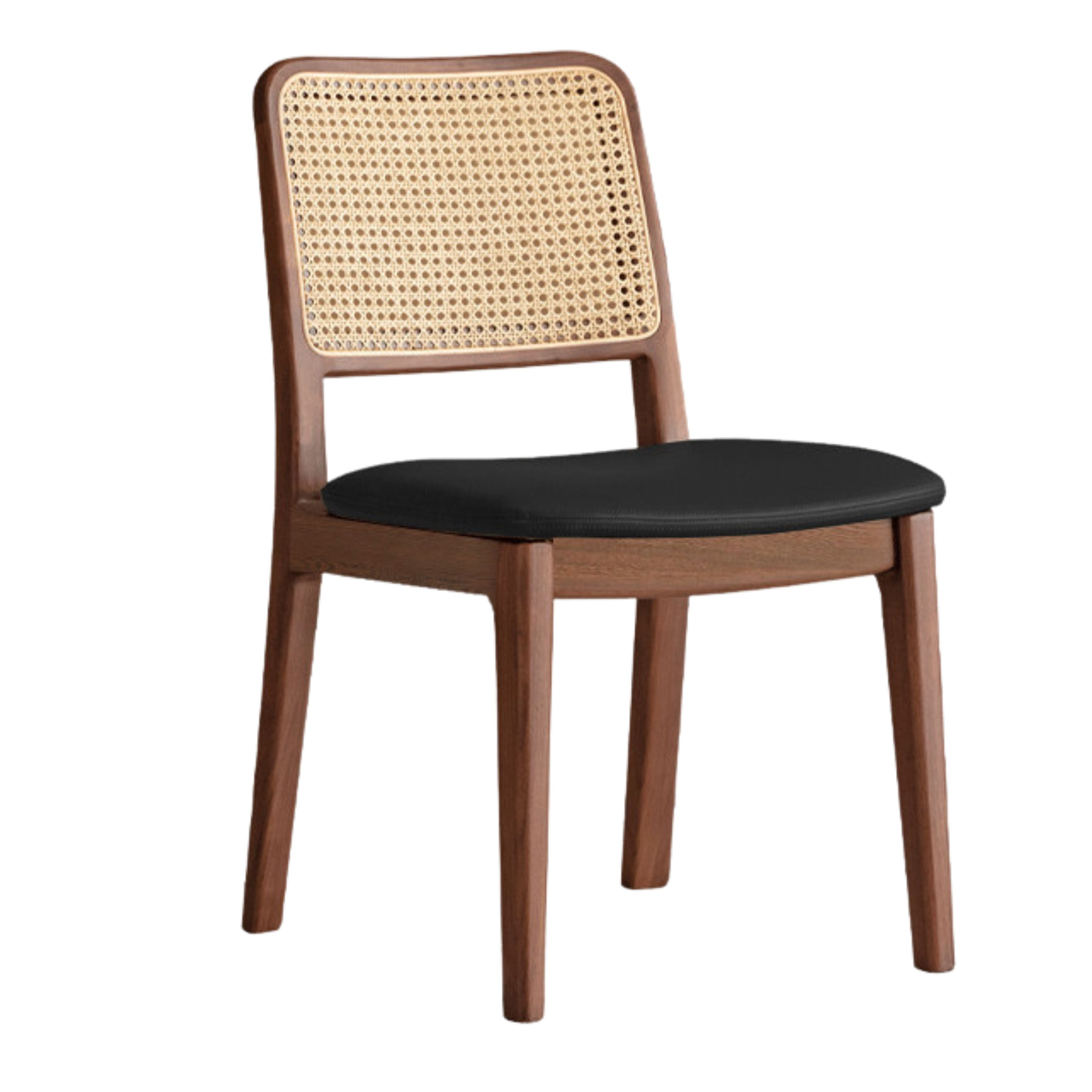 4 pcs Black Walnut, Oak Solid Wood Dining Chair