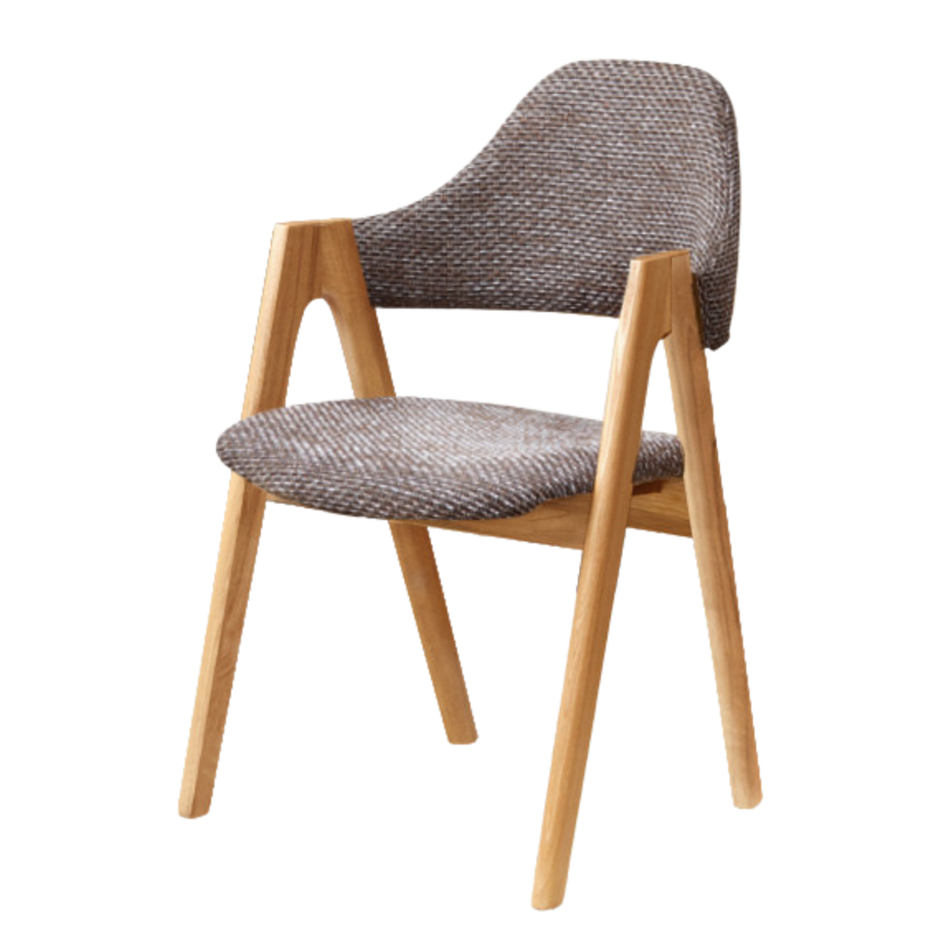 Black Walnut, Oak, Solid Rubberwood Chair with Soft Fabric/Leather Back