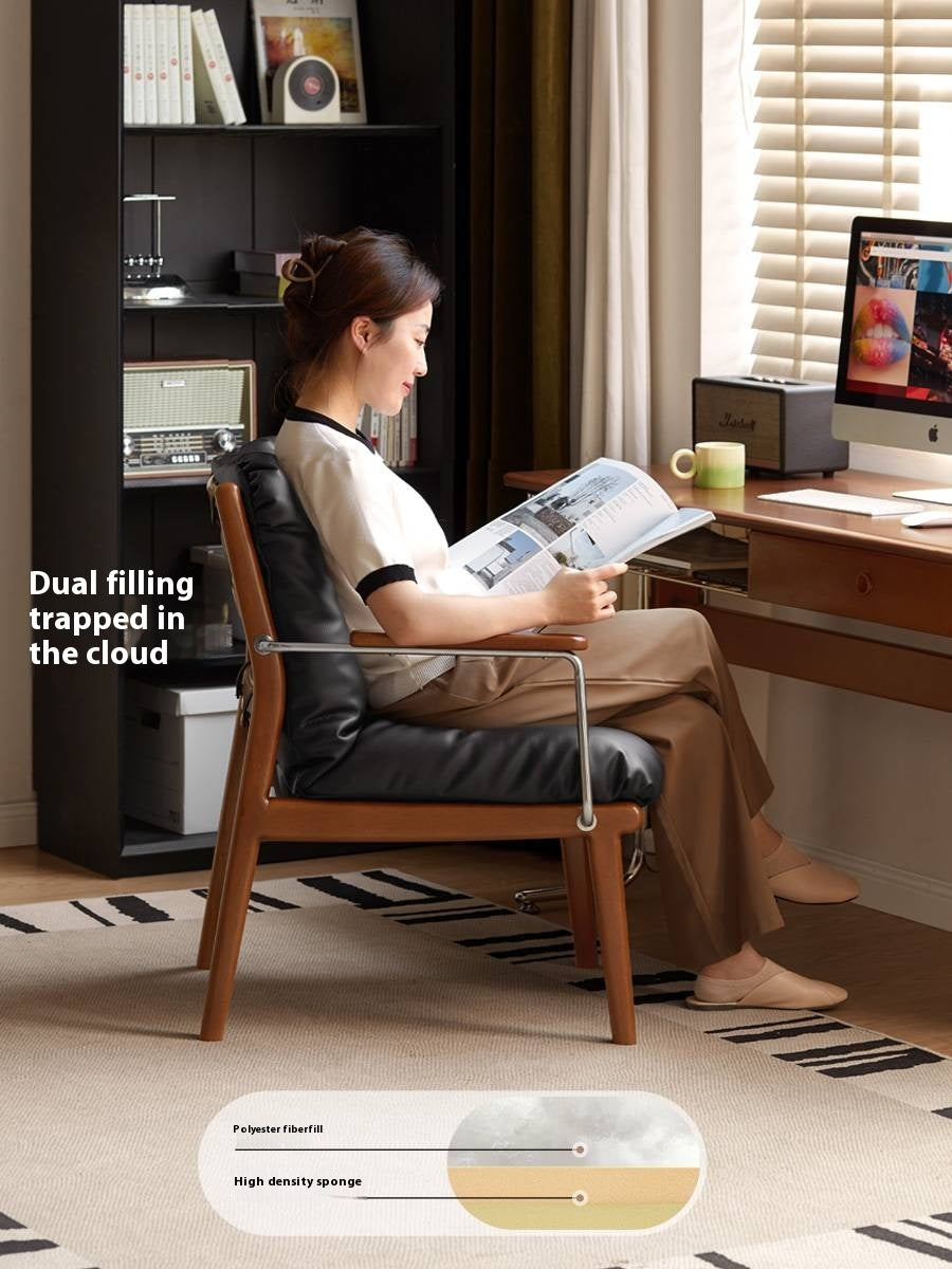 Solid Rubberwood Medieval Style Leisure Chair